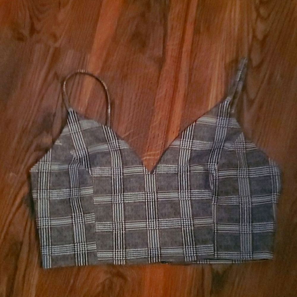 Plaid crop top